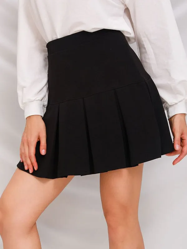 Pleated Mini Skirt