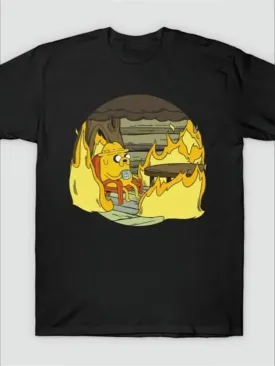 "This is fine" Jake Adventure Time shirt