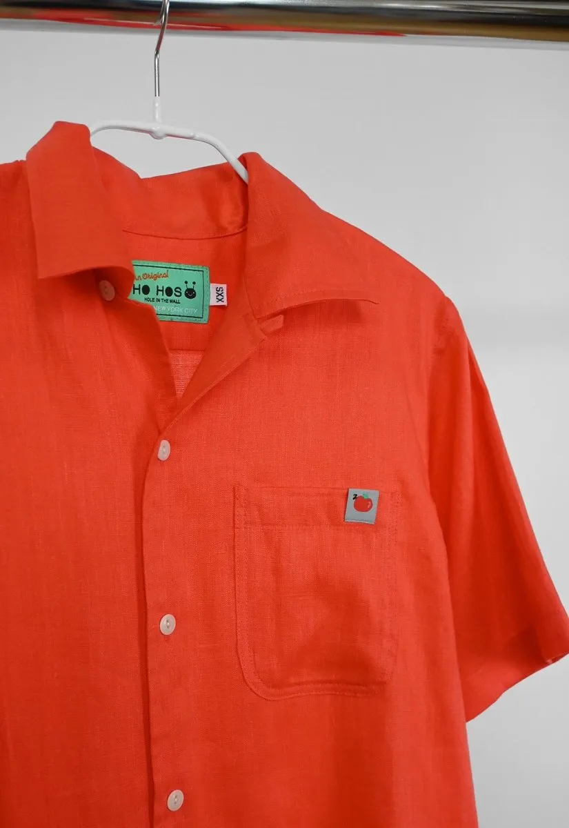 "Tutti Frutti" Linen Shirt - Tomato