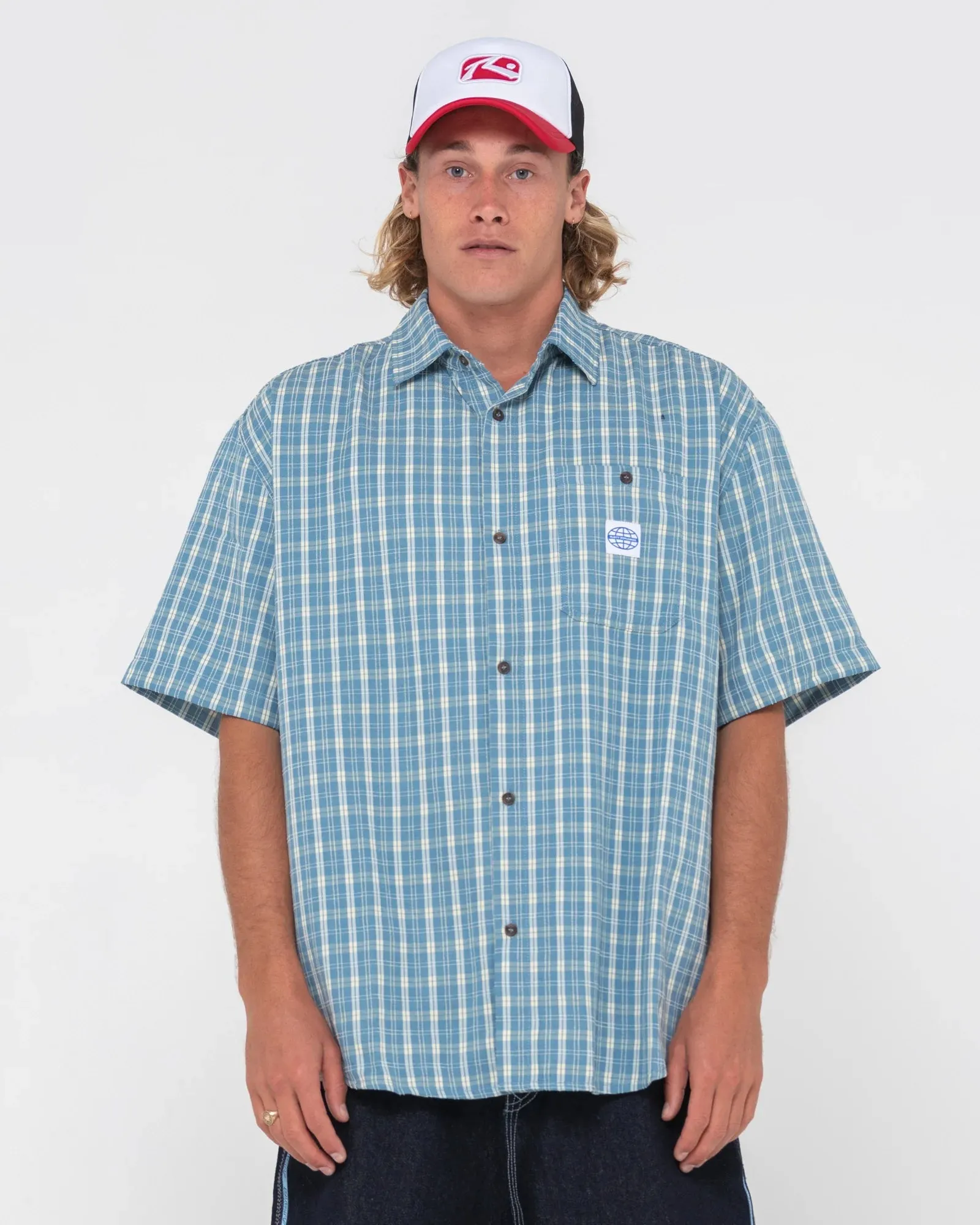 Rusty Worldwide Curved Hem Shirt