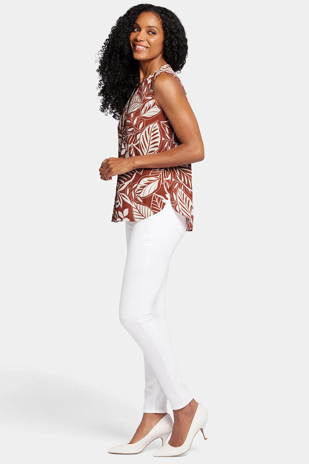 Sleeveless Pintuck Blouse  - Arianna