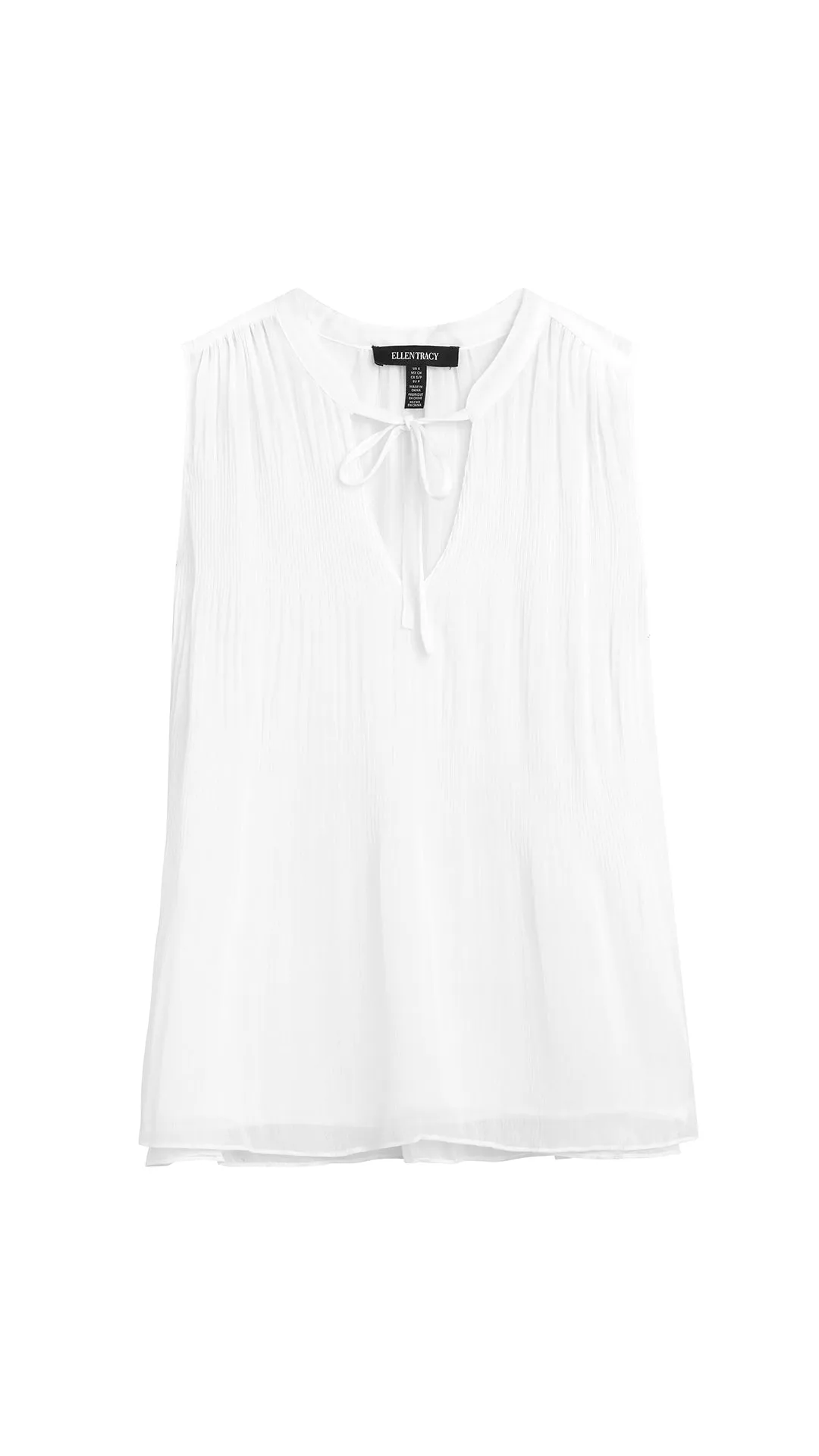 SLEEVELESS PLEAT AND RELEASE TOP