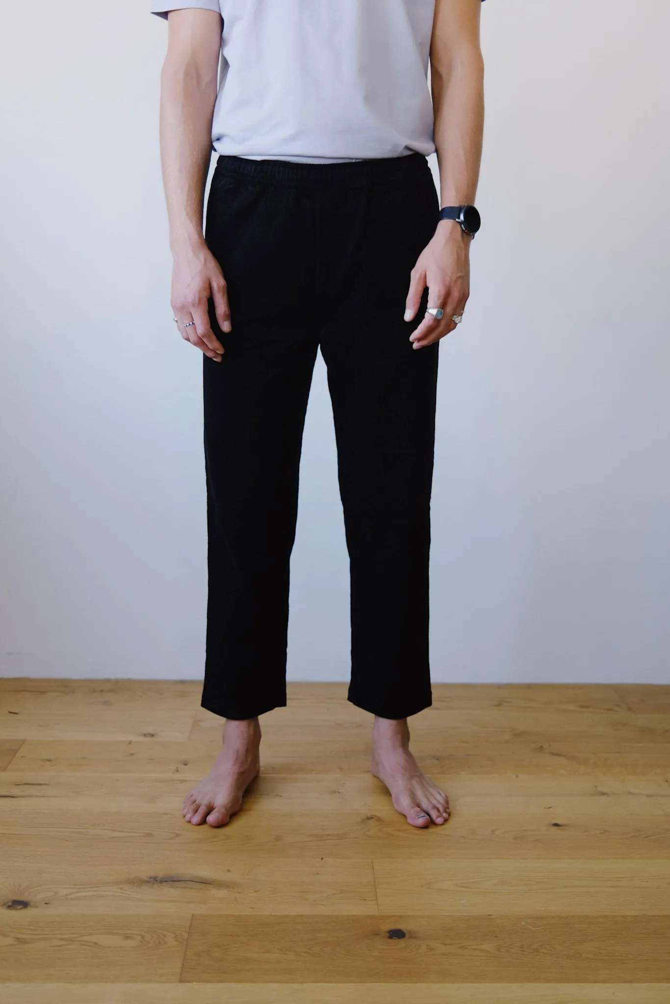 unisex pants - nigen - black corduroy