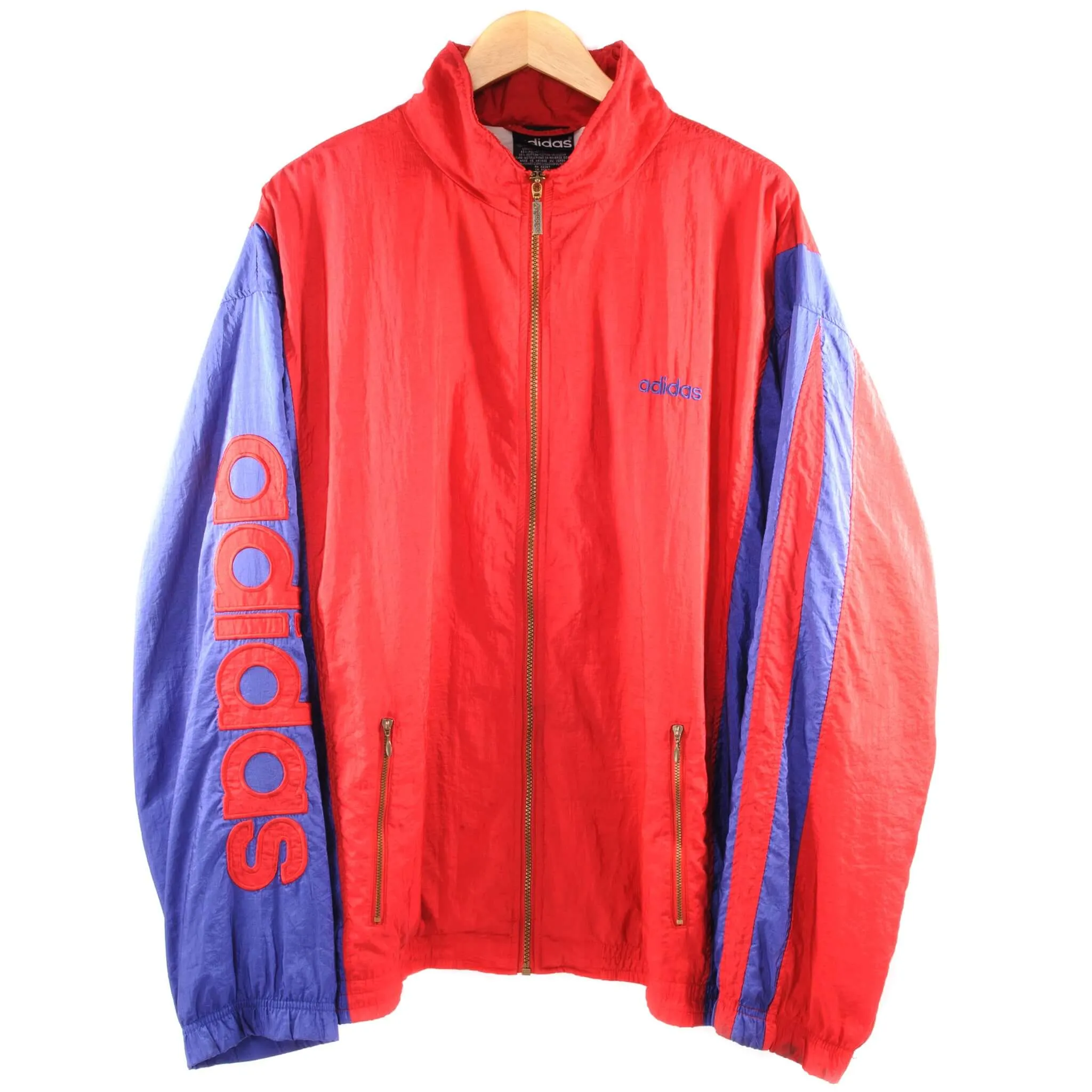 VINTAGE ADIDAS WINDBREAKER NYLON JACKET SIZE XL 1990s