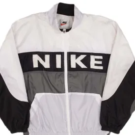 VINTAGE NIKE BIG SWOOSH BLACK WINDBREAKER JACKET 1990S SIZE XL