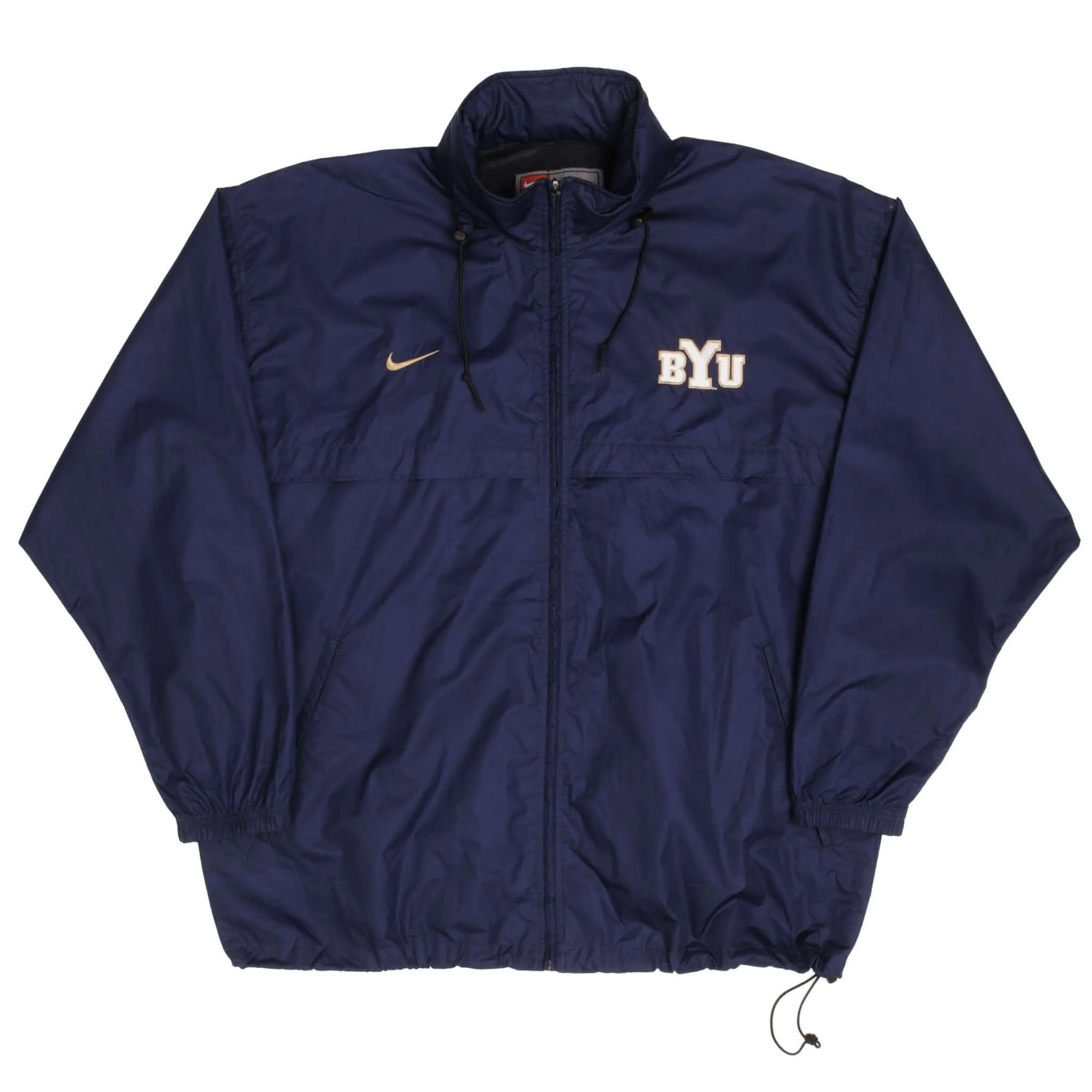 VINTAGE NIKE BYU BRIGHAM YOUNG UNI WINDBREAKER JACKET 2000S SIZE LARGE MADE USA