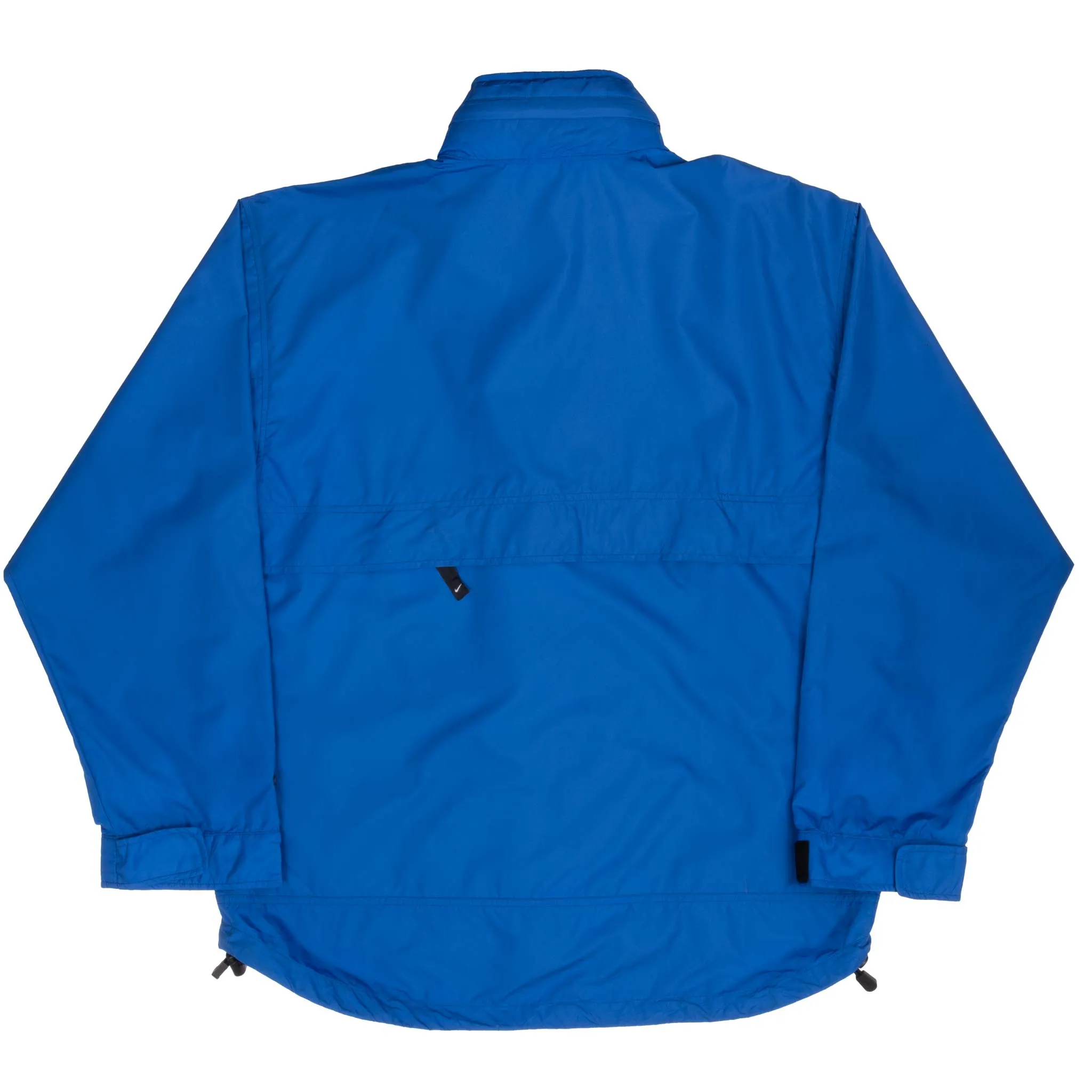 VINTAGE NIKE CLASSIC SWOOSH BLUE CLIMAFIT WINDBREAKER JACKET 1990S MEDIUM