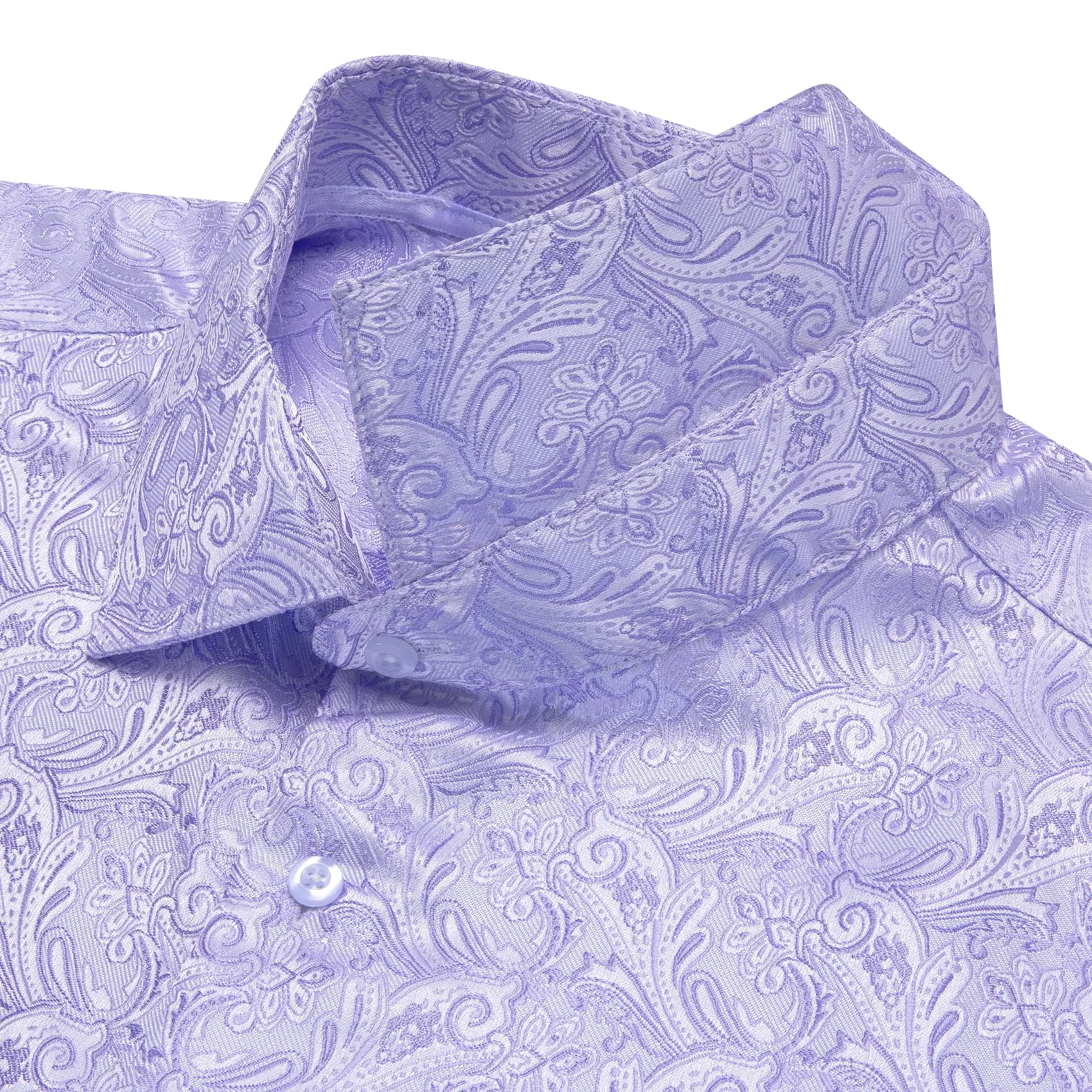 YourTies Wedding Shirts Lavender Purple Jacquard Paisley Dress Shirt